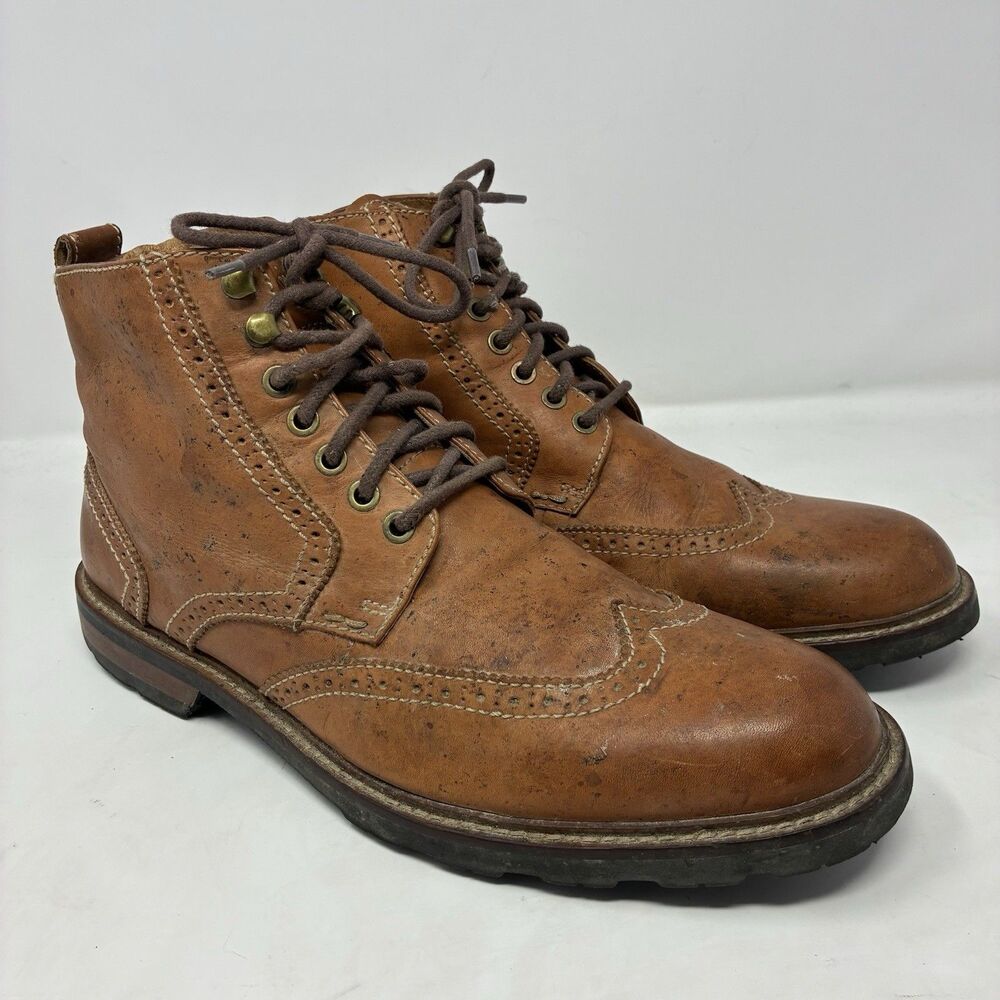 Florsheim Men’s Limited Kilbourn Wingtip Brown Suede Leather Ankle Boots 11.5 D